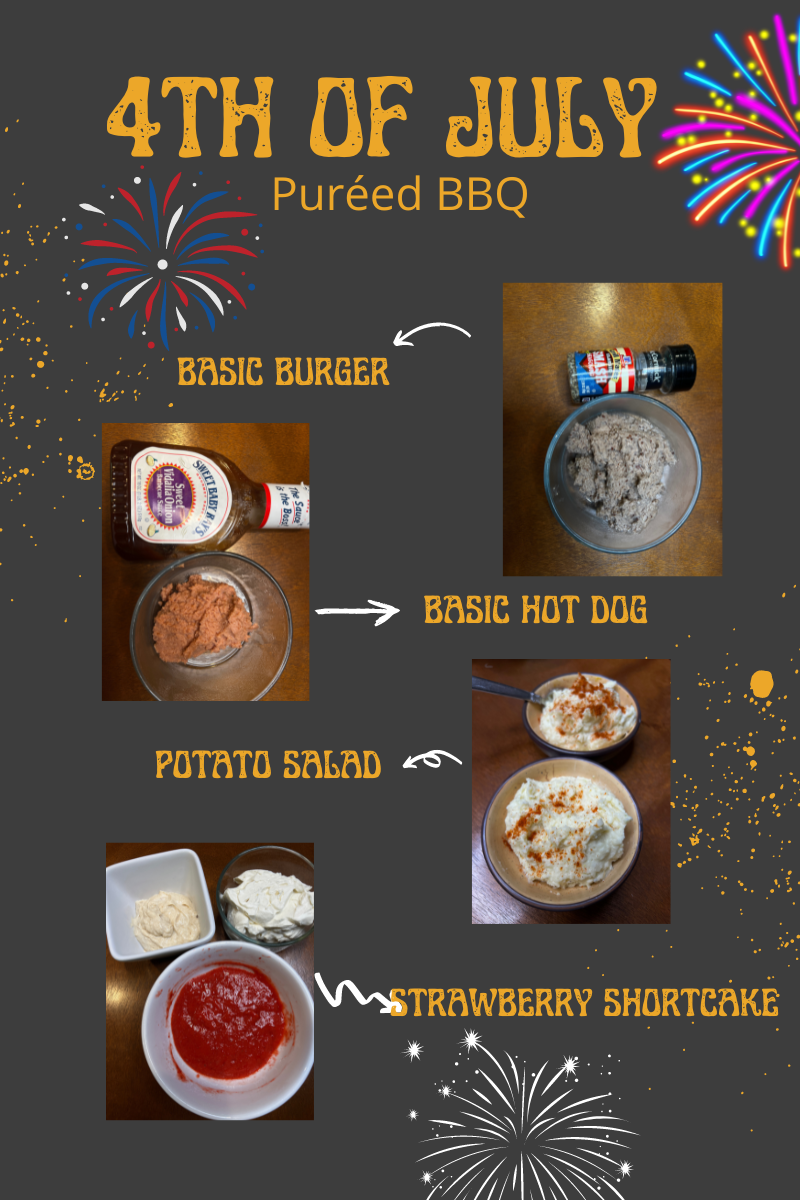 A PUREED 4TH OF JULY BBQ MEAL